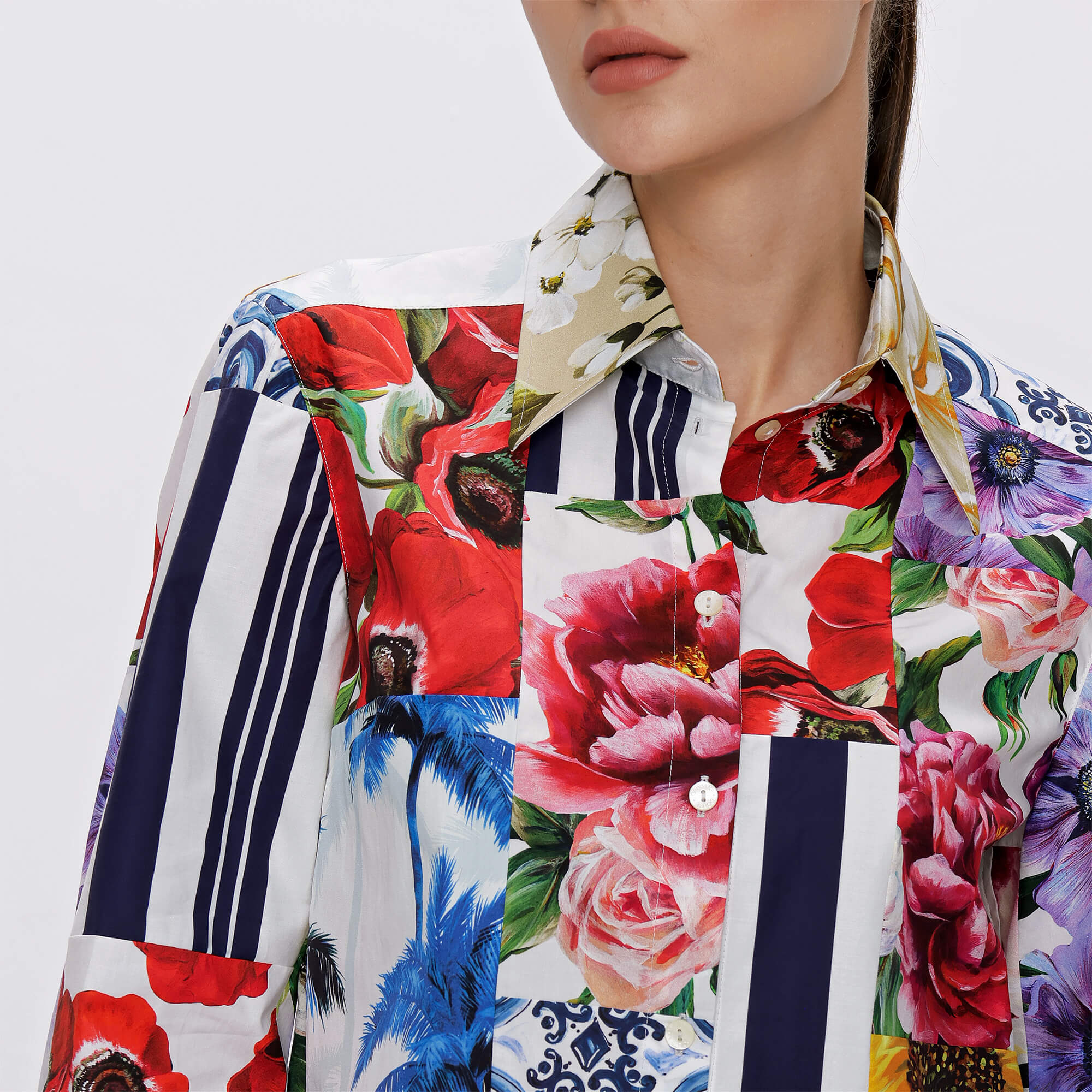 Dolce&Gabbana - Cotton Floral Printed Shirt